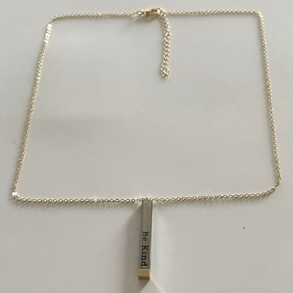 Hidden Message ~ Be Kind… of a B*tch Gold & Silver Stainless Steel Necklace